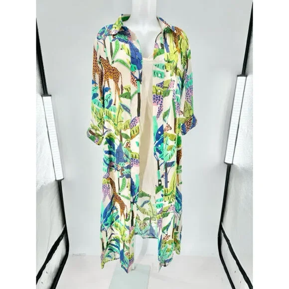 Oliphant | Dresses | Size L Oliphant Green Print Dress | Poshmark